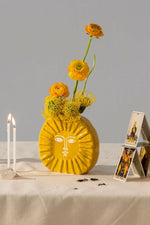 Yellow Sun Vase