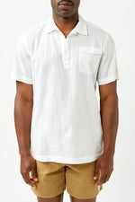 White Polo Seersucker Shirt