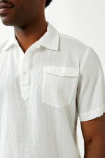 White Polo Seersucker Shirt