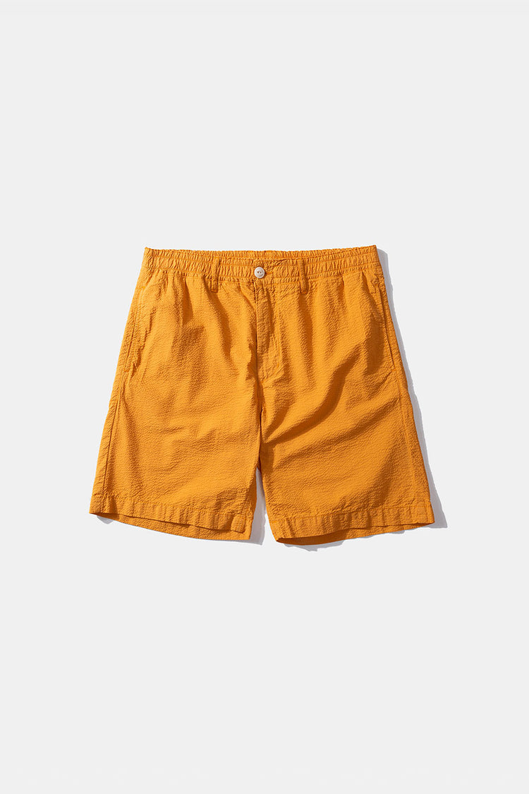 Edmmond Studios Mustard Seersucker Shorts 