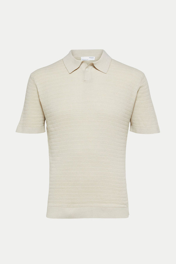 Oatmeal Owen Knit Polo Shirt