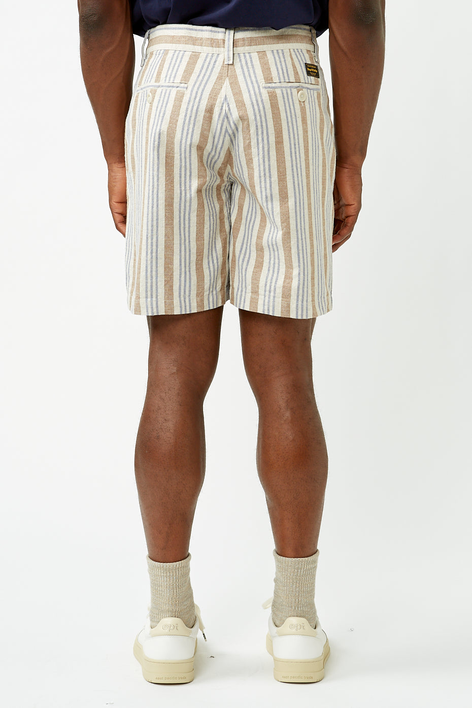 Ecru Hemp Stripe Cronus Shorts