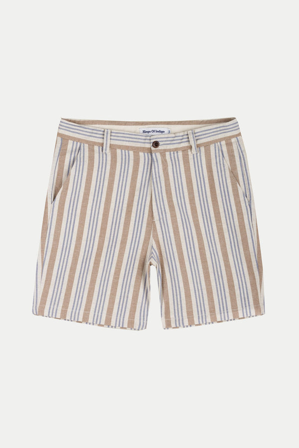 Ecru Hemp Stripe Cronus Shorts