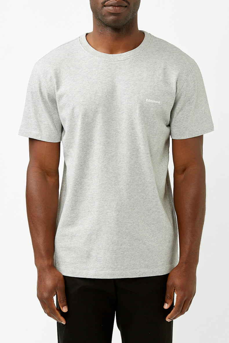 Grey Melange Mini Logo Tee