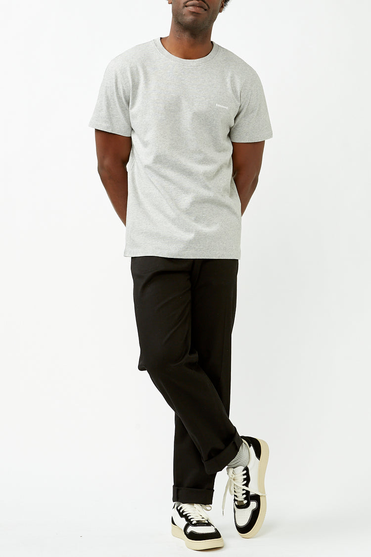 Grey Melange Mini Logo Tee