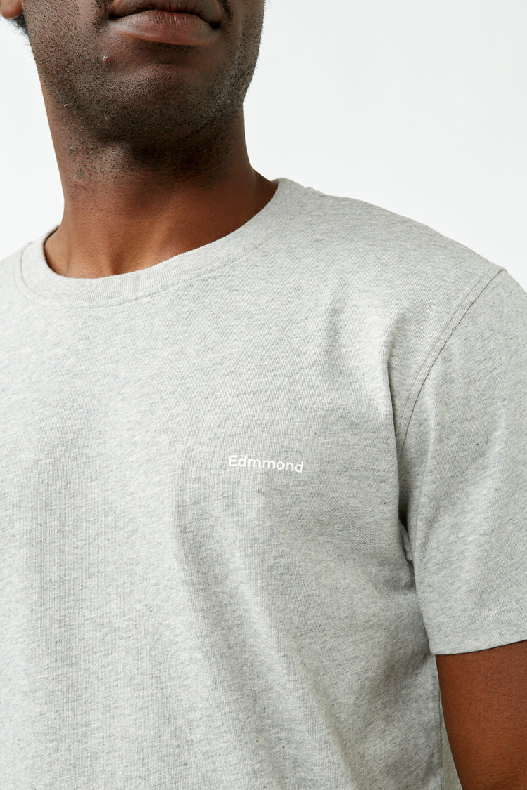 Grey Melange Mini Logo Tee