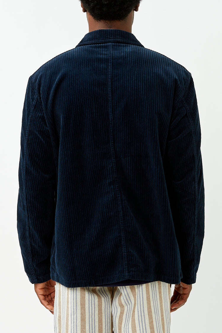 Navy Weaved Irregular Cord Jacket