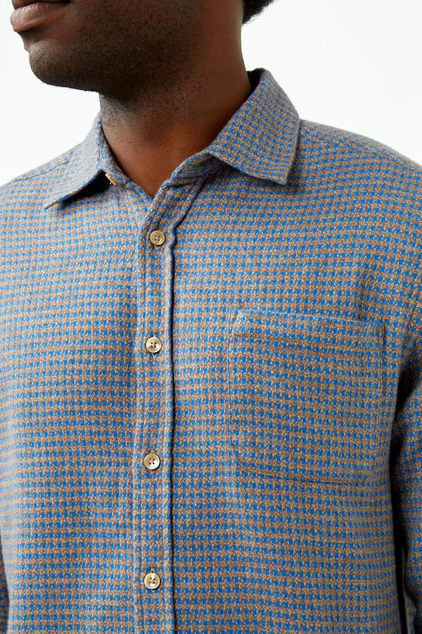 Blue Abstract Pied Poule Shirt