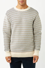 Beige Stripe Knitted Jumper