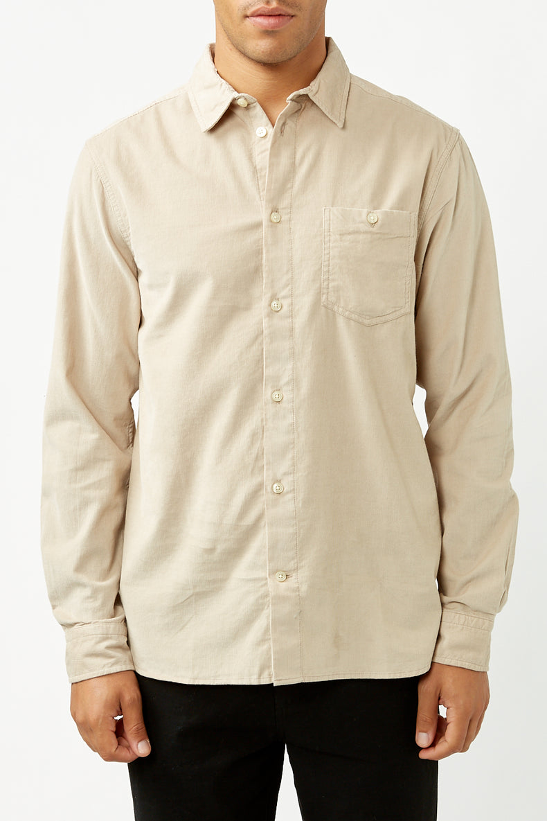 Light Feather Grey Corduroy Shirt