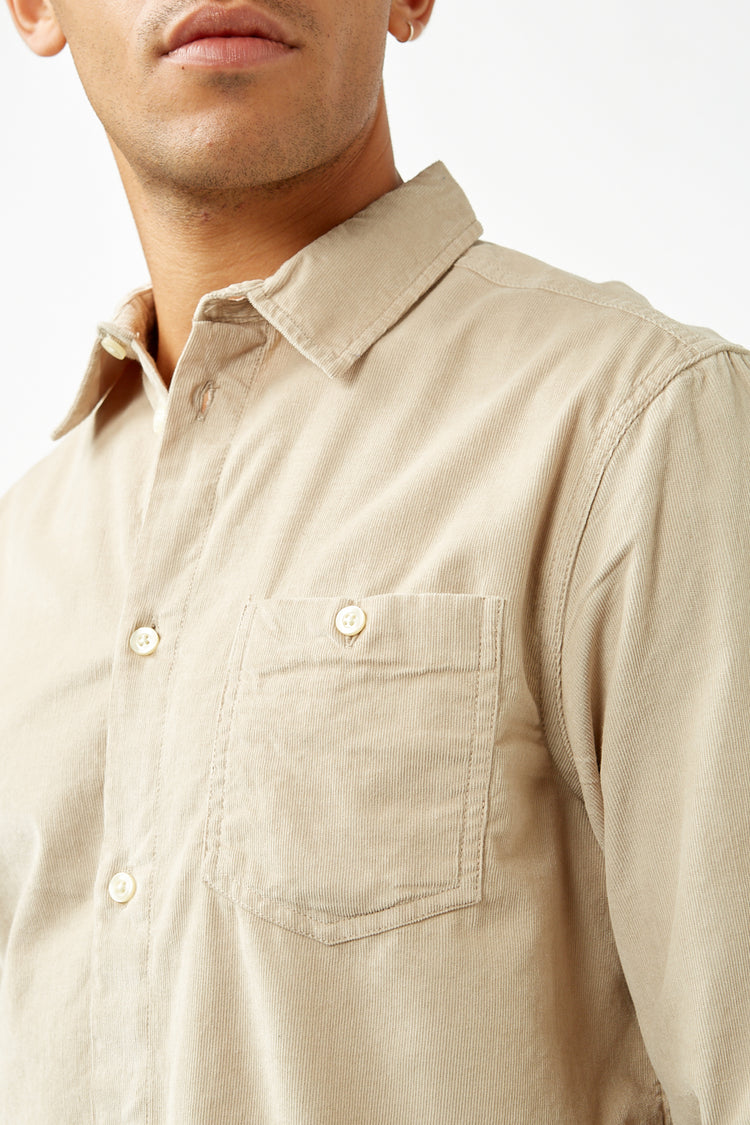 Light Feather Grey Corduroy Shirt