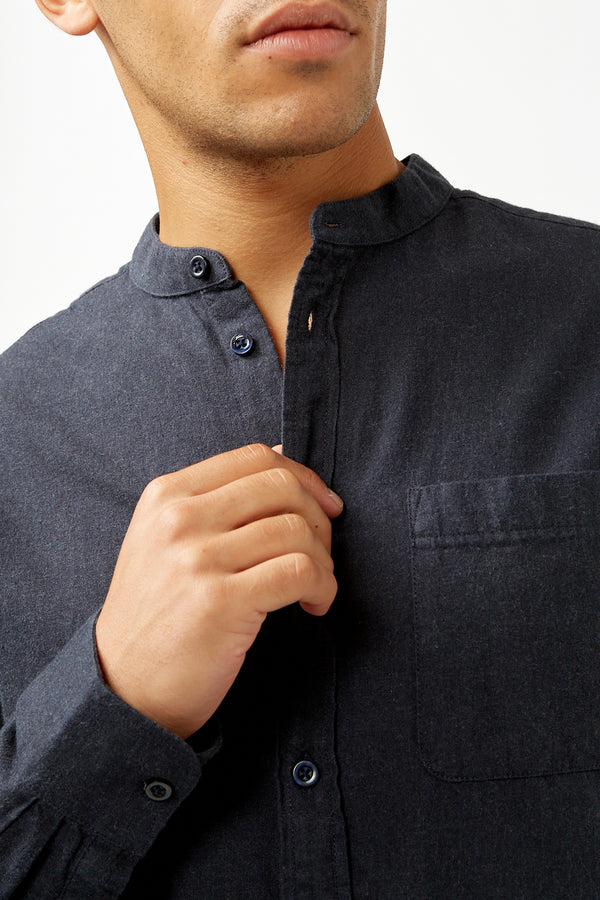 Total Eclipse Flannel Stand Collar Shirt