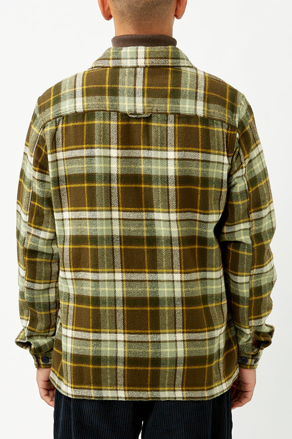 Green Checked Heavy Flannel Overshirt