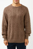 Brown Mohair Fisherman Knit