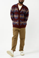 Bordeaux Out Of This World Knit Cardigan
