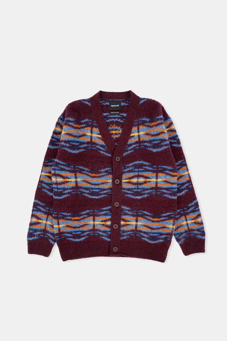 Bordeaux Out Of This World Knit Cardigan