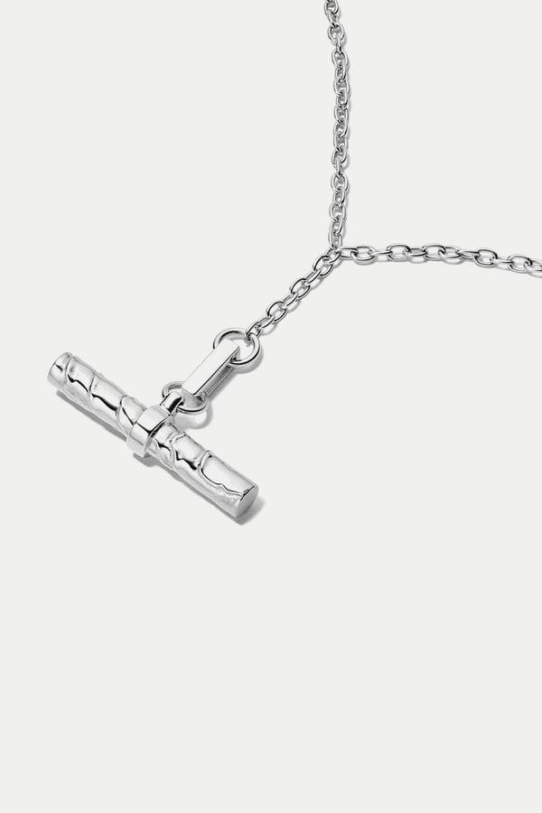 Silver Plated T Bar Necklace | Karen Millen