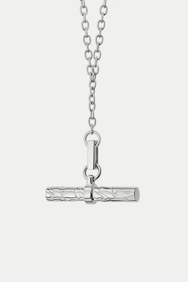 Hot Diamonds Sterling Silver Diamond T-Bar Hoop Necklace | H.Samuel