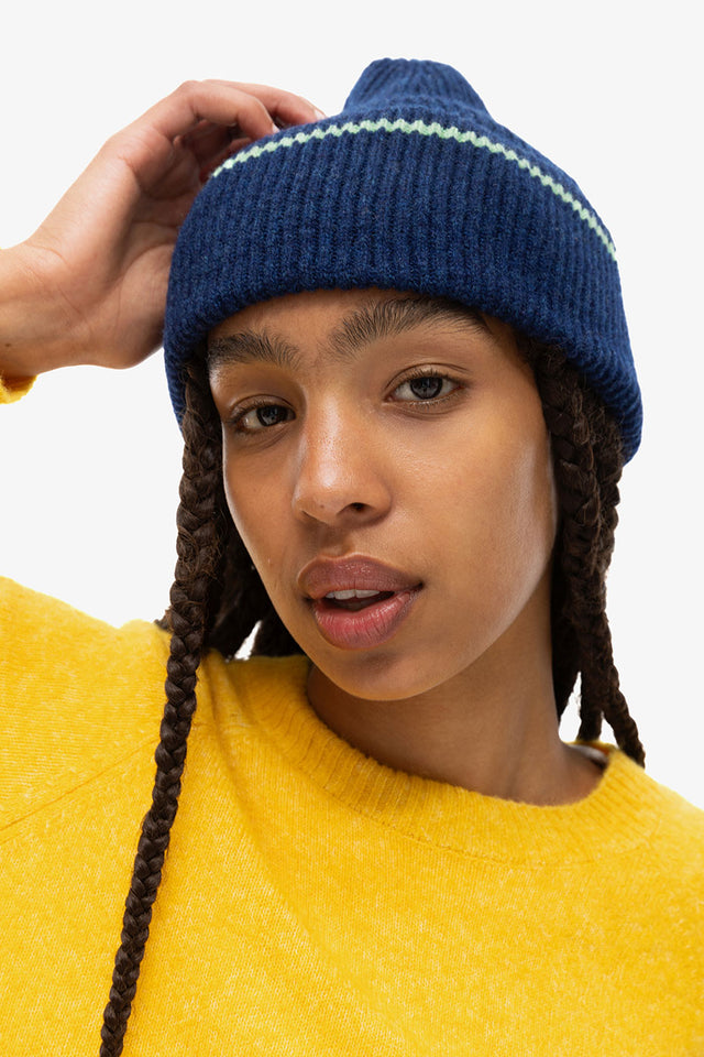 Navy Bald Knight Beanie