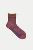 Red Brown Two Tone Float Low Crew Socks