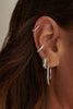 Silver Helix Hoop Huggie Earrings