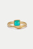Gold Turquoise Wave Ring