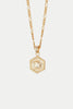 Gold Estee Lalonde Goddess Hexagonal Necklace