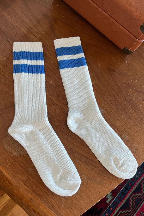 Sugar Blue Stripe Grandpa Socks