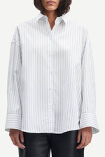 Bright White Stripe Marika Shirt