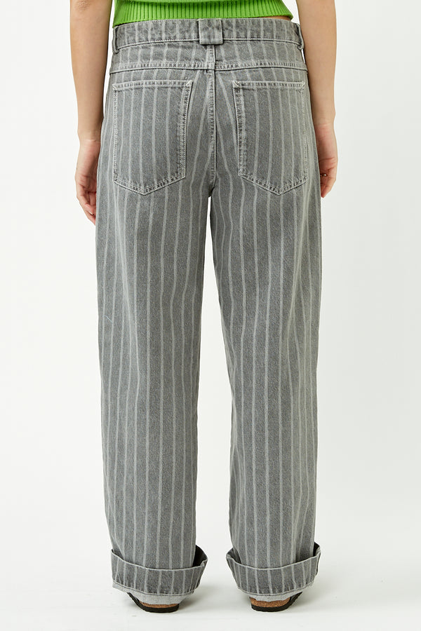 Grey Stripe Denim Krauer Jeans