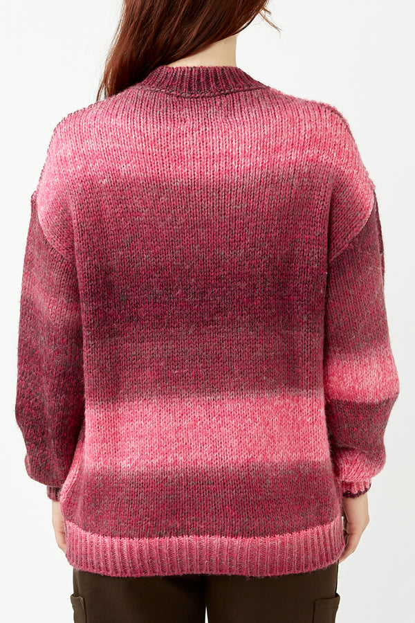 Pink Glo Melange Shaded Lefty Sweater