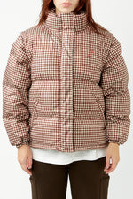 Chocolate Jennifer Check Puffer