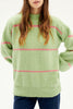 Parrot Green Madi Striped Sweater