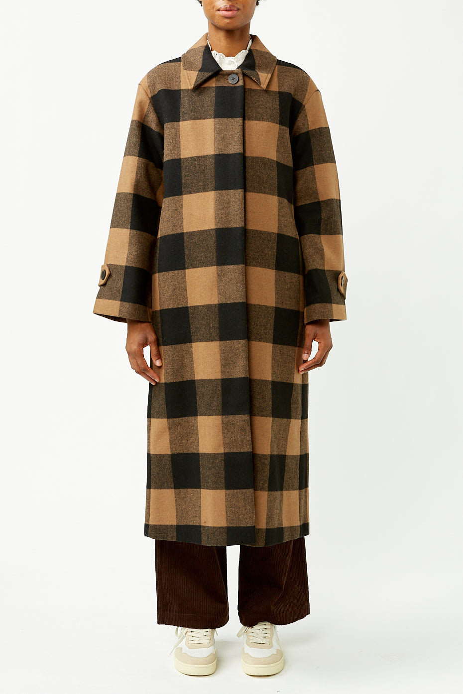 Toasted Coconut Evana Long Wool Coat