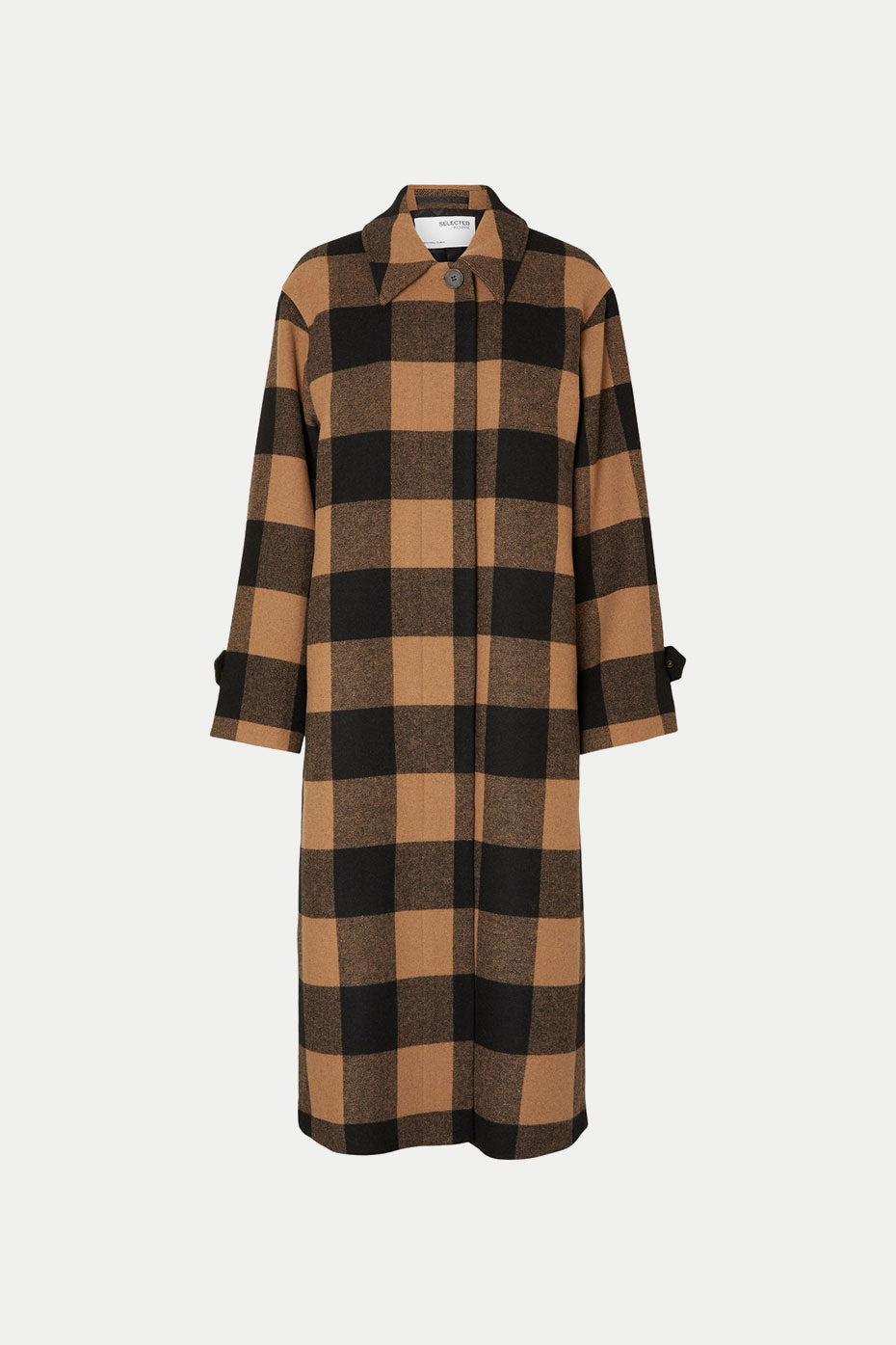 Toasted Coconut Evana Long Wool Coat