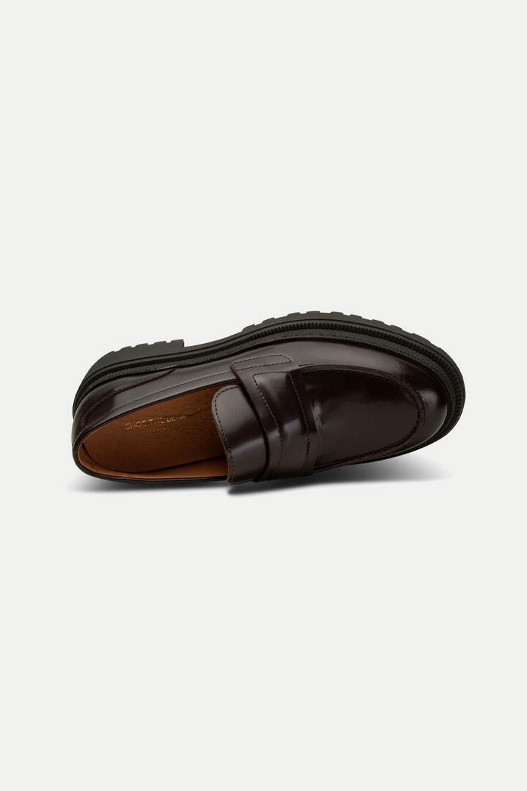 Bordeaux High Shine Iona Saddle Loafer