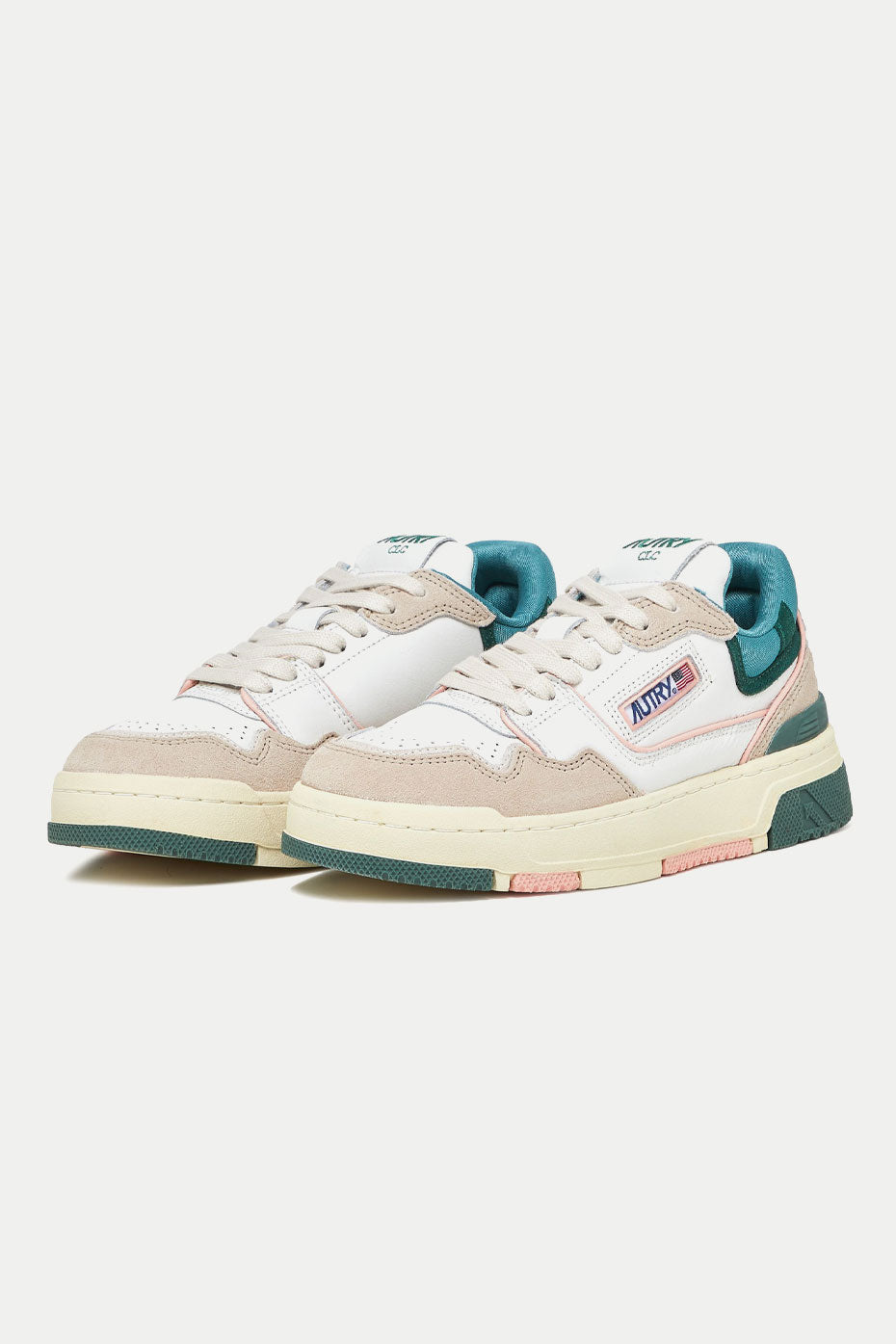 Multi Green CLC Leather Trainers Womens