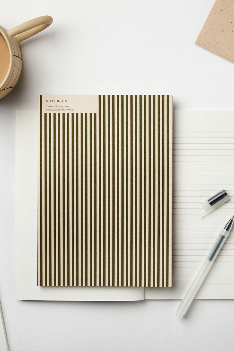 Thin Green Stripe Notebook