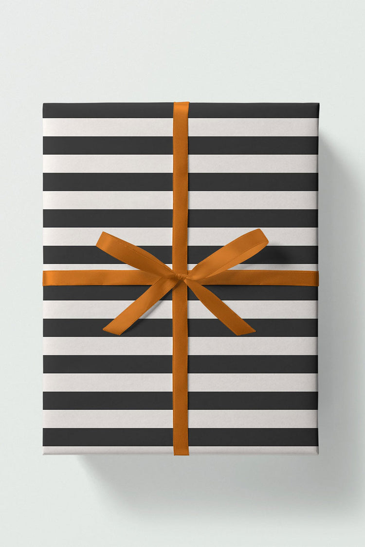 Black Stripe Gift Wrap