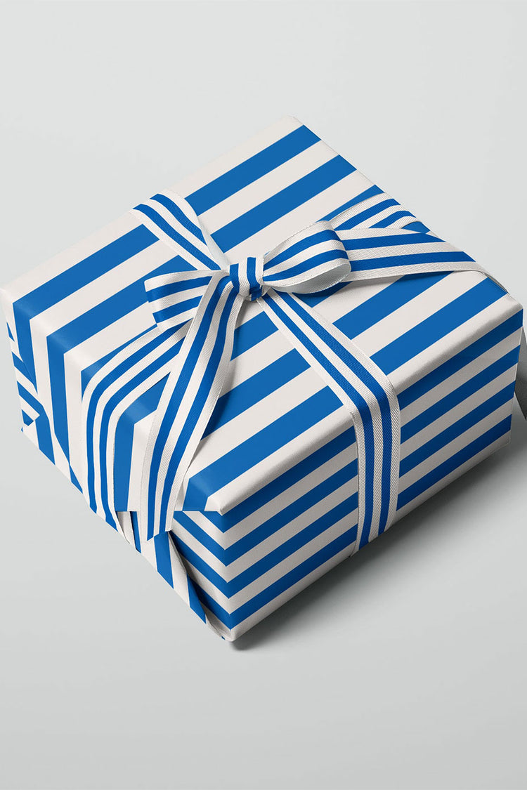 Blue Stripe Gift Wrap