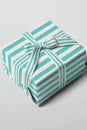 Aqua Stripe Gift Wrap
