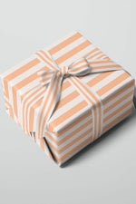 Peach Stripe Gift Wrap