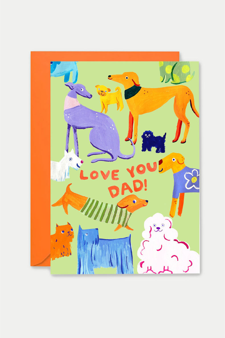 Love You Dad Dog Card