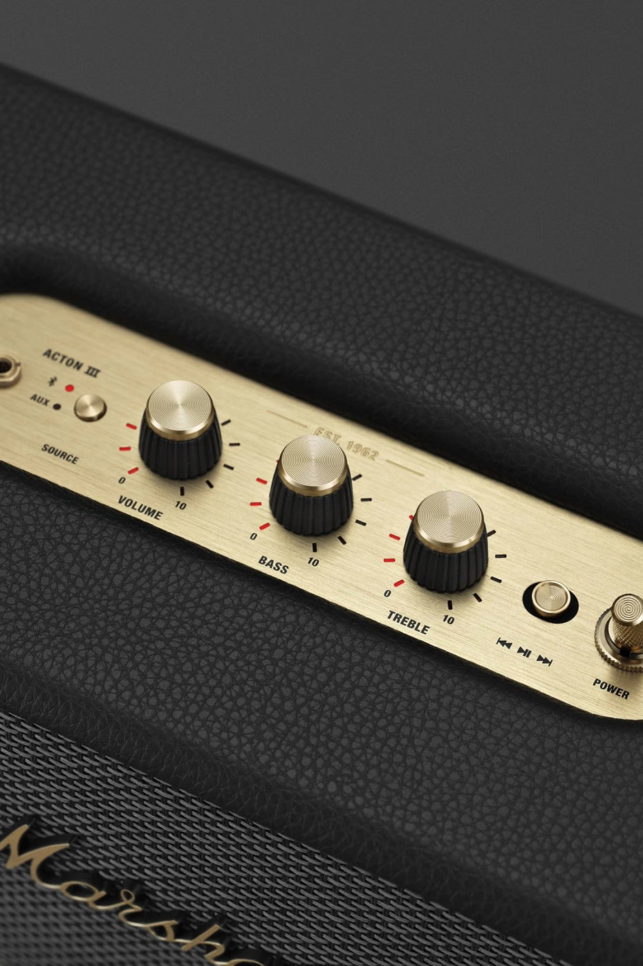 [新品・未開封]Marshall Acton Ⅲ Bluetooth Black MARSHALL - ACTON III Bluetooth Speaker | Selfridges.com