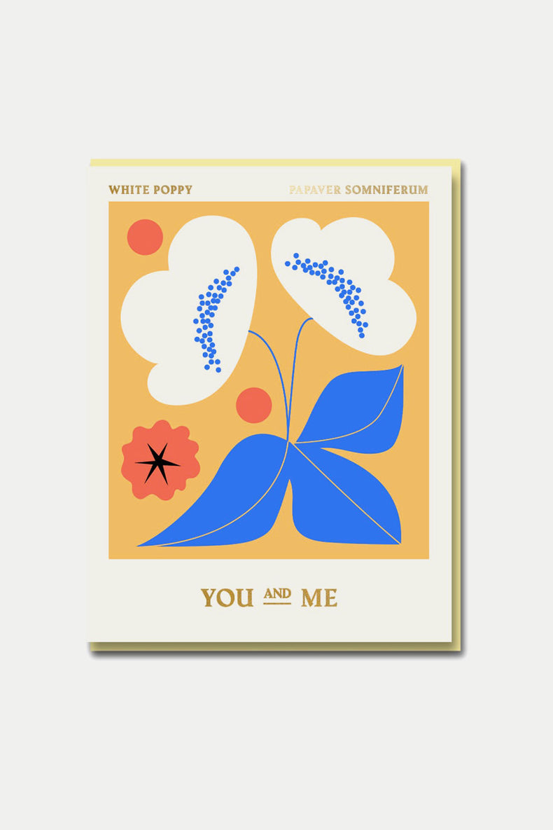 Columbia Road - White Poppy - You and Me Card