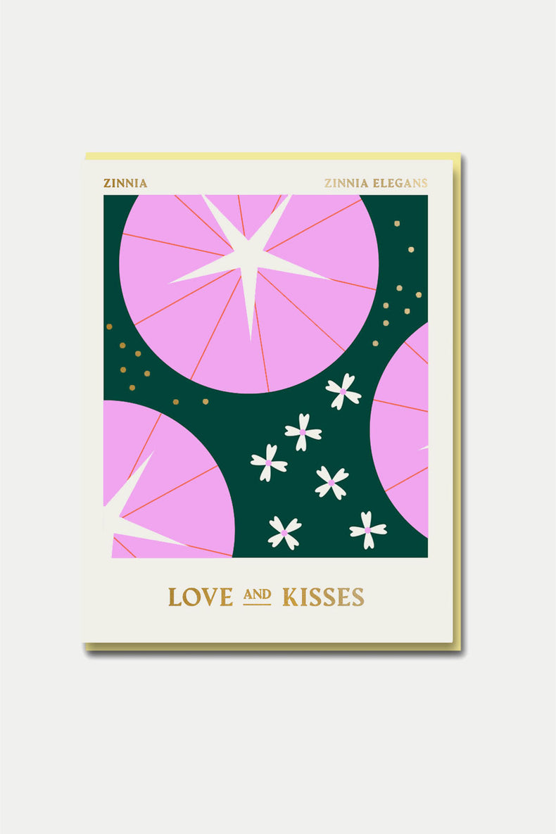 Columbia Road - Zinnia - Love and Kisses Card