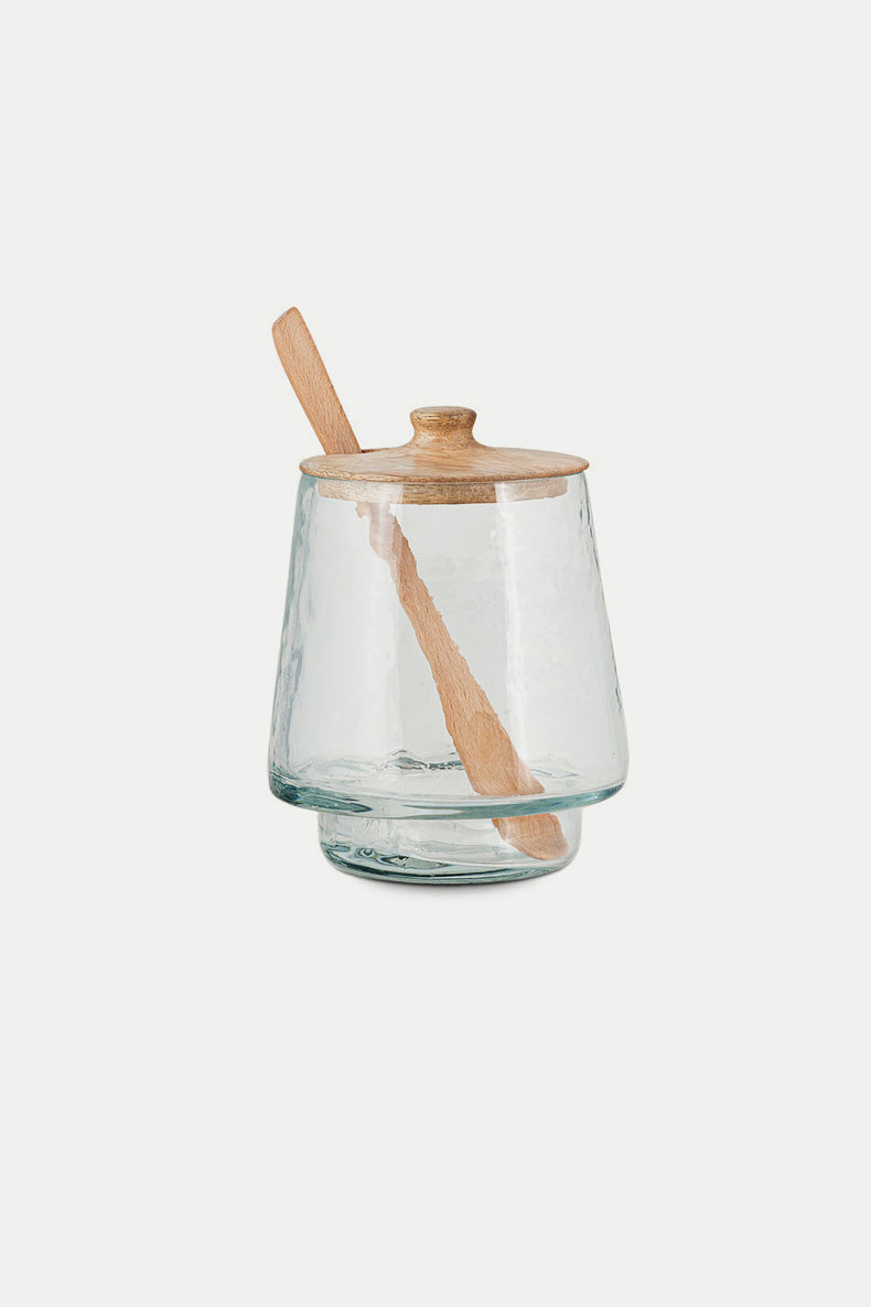 Natural and Clear Kali Tall Storage Jar