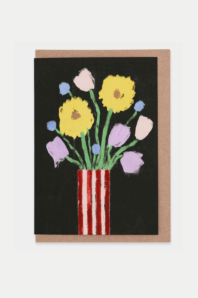 Tulips, Sunflowers & Thistles Greetings Card