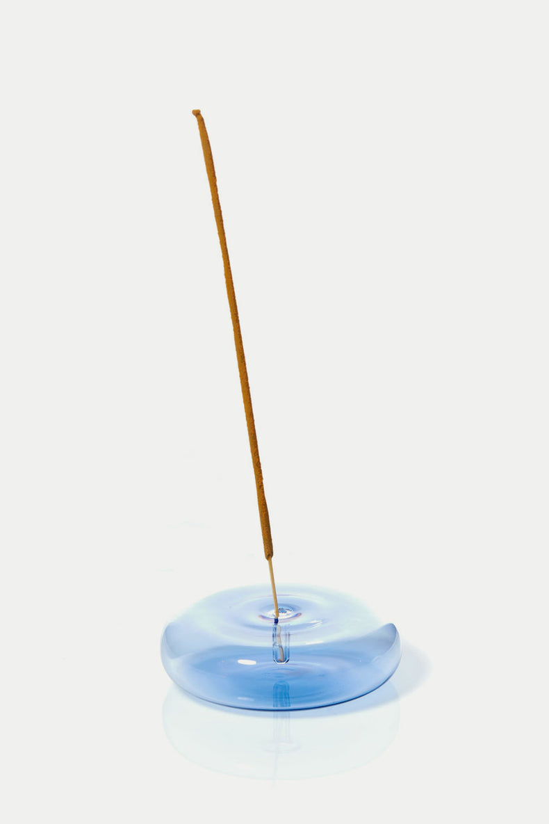 Blue Dimple Incense Holder