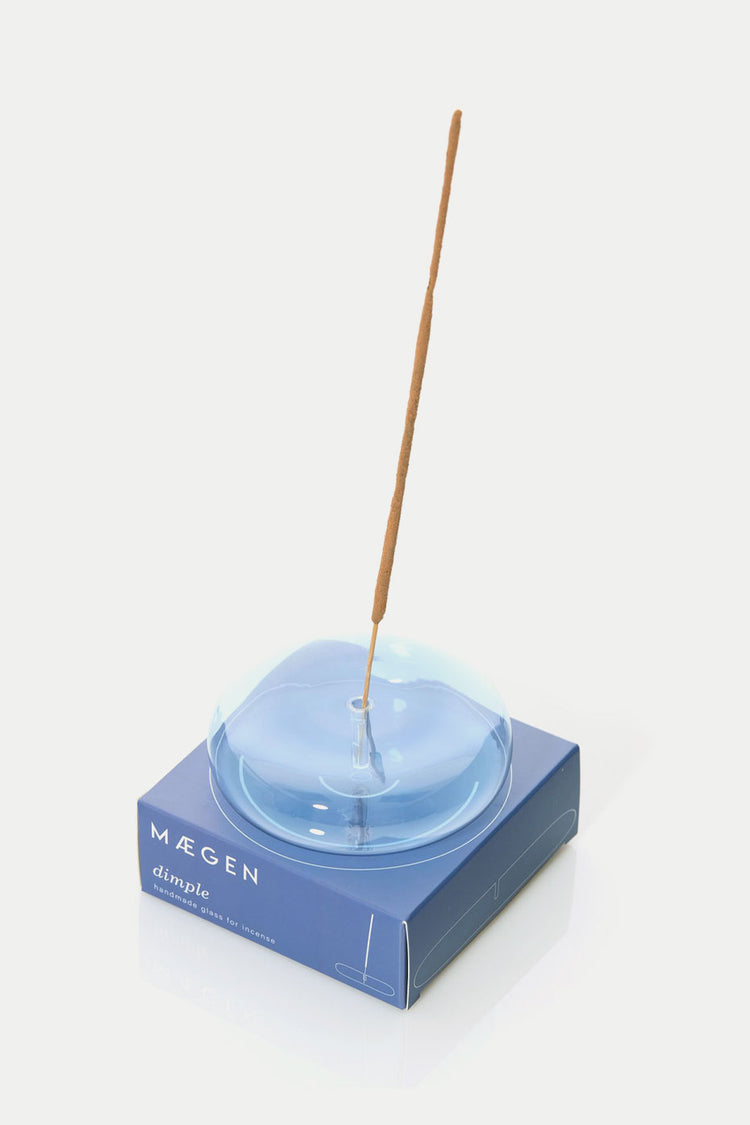 Blue Dimple Incense Holder